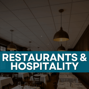 Stylish and warm LED lighting solutions for restaurants, hotels, and hospitality spaces to enhance guest experience