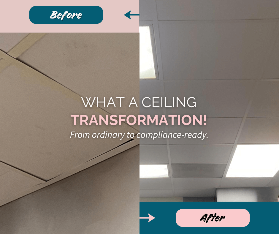 ceiling cleaning before after transformation